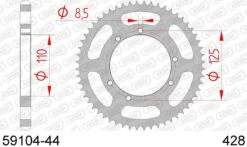AFAM Tandwiel Achterzijde Staal 44T - 428