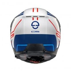 Schuberth C5 Master Motorhelm -Motorfiets Uitrusting Serie C5 master wit blauw achterzijde 7b10