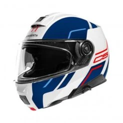 Schuberth C5 Master Motorhelm -Motorfiets Uitrusting Serie C5 master wit blauw voorzijde a9da