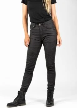 John Doe Betty Biker Jeggings Zwart Motorbroek -Motorfiets Uitrusting Serie john doe betty biker jeggings black jdj4009 voorkant 0b84