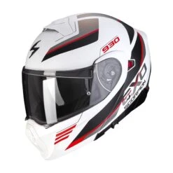 Scorpion Exo-930 Navig Motorhelm -Motorfiets Uitrusting Serie scorpion exo 930 navig wit rood 6752